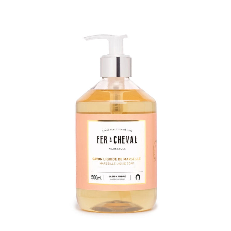 Fer À Cheval, Amber and Jasmine Genuine Marseille Liquid Soap, 17.59 fl oz- Placewares