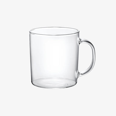 Common, Common Heat Resistant Glass Mugs, 12.8 oz - 3 ¾ ø x 3 ½ in H / White- Placewares