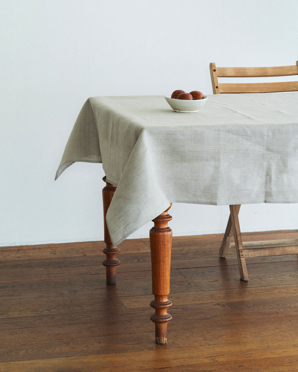 Natural Linen Tablecloth with Maker's Stamp, Dining, Placewares, 