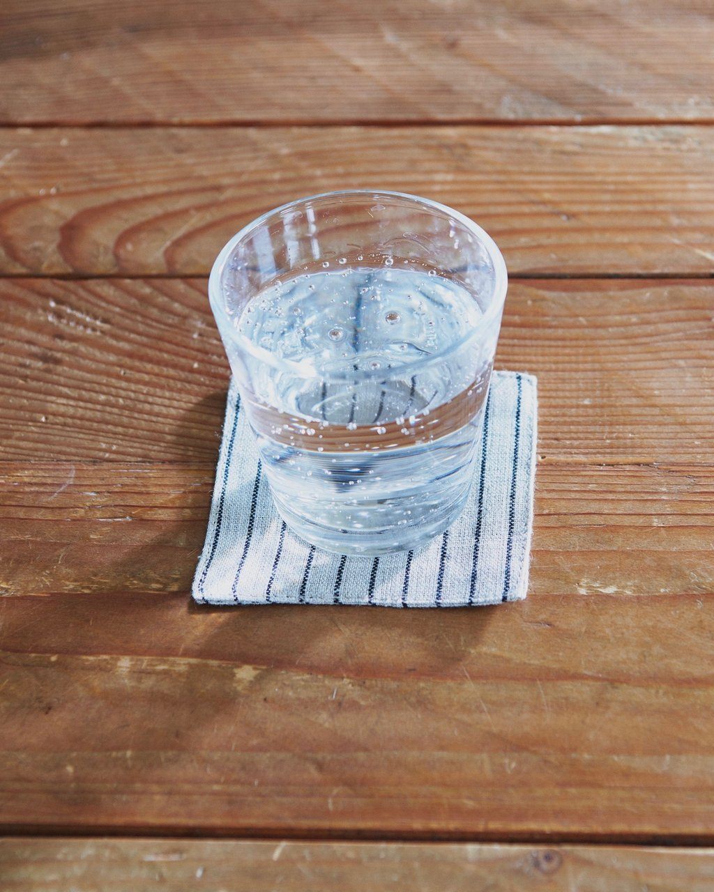 Fog Linen, Linen Coasters, thin black stripe on natural, - Placewares