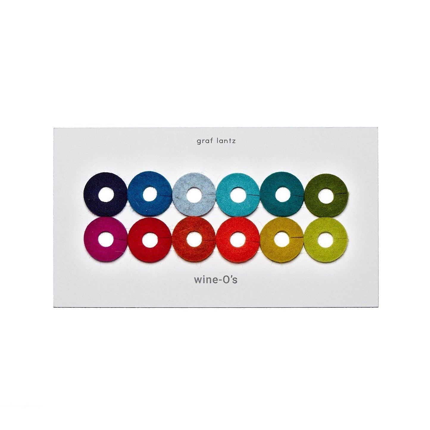 Graf Lantz, German Felt Wine & Drink Markers, Rainbow- Placewares