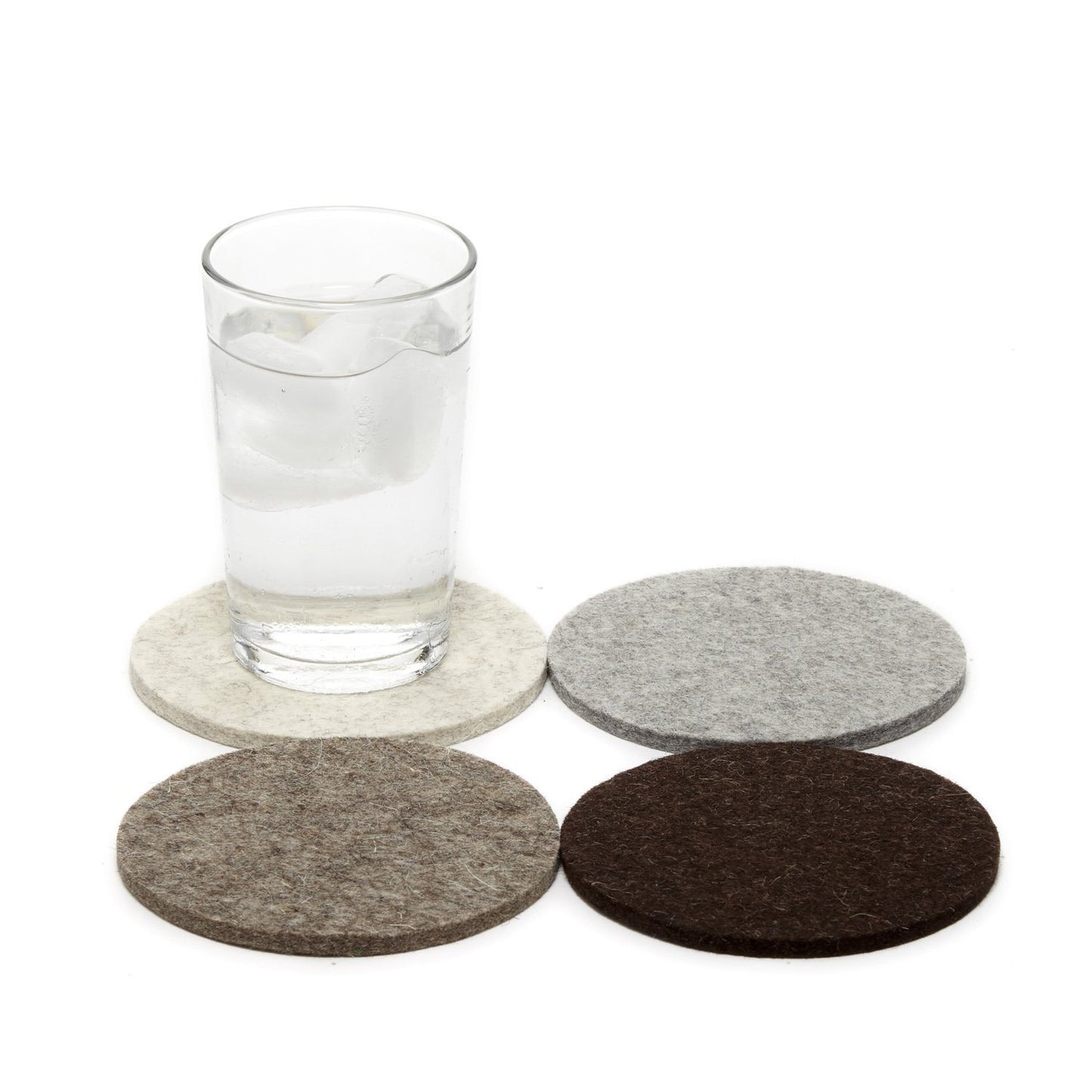 Graf Lantz, Round Multicolor German Felt Coasters, 4-Pack, Earth- Placewares