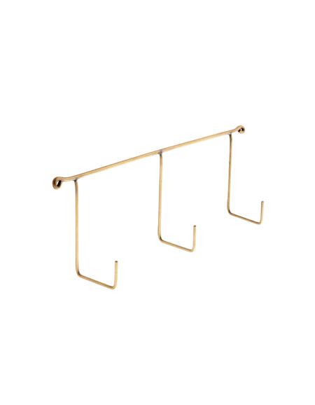 Fog Linen, Handmade Brass Triple Hook, One-Size- Placewares