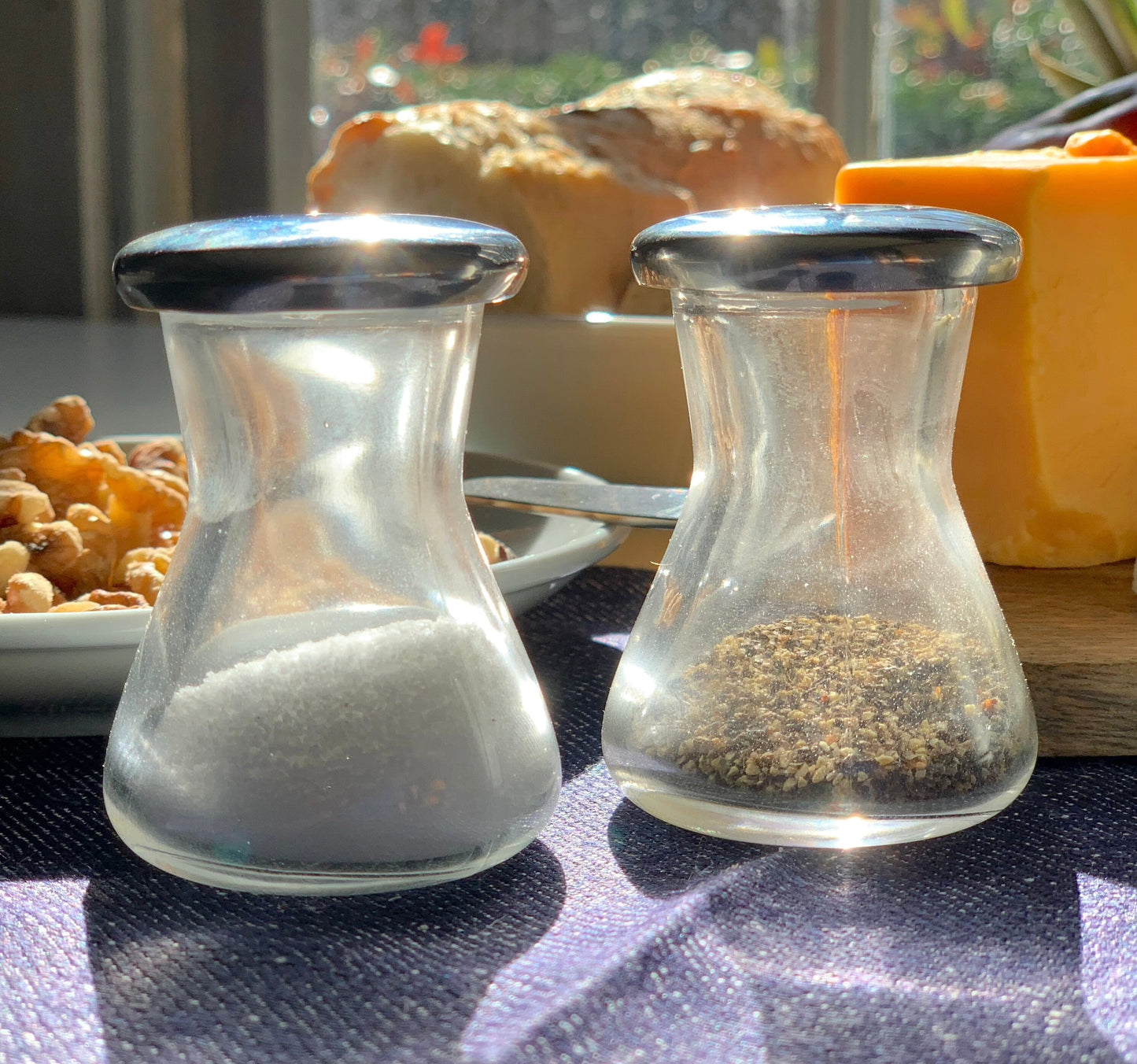 Kimura Glass, Bauhaus-Inspired No. 13 Salt and Pepper Shakers, - Placewares