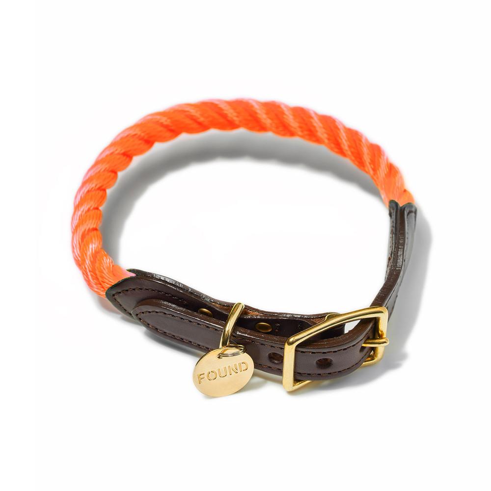 Found My Animal, Marine Grade Pet Collar - Rescue Orange, X-Small- Placewares