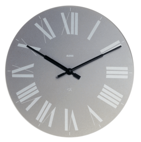 Alessi, Firenze Wall Clock, Grey- Placewares