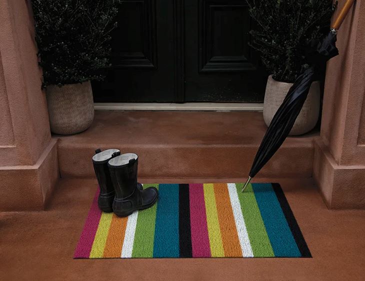 Bold Stripe Indoor/Outdoor Shag Utility Mats, Living, Placewares, 