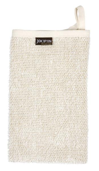 Jokipiin, Villa Linen Wash Mitten, white & beige, White & Beige- Placewares