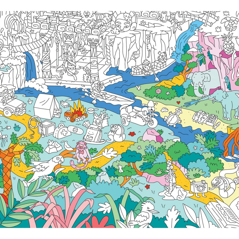 Jungle Giant Coloring Poster, For Kids, Placewares, 