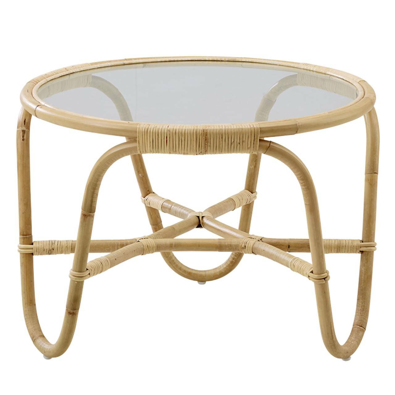 Sika, Charlottenborg Table w/ Inserted Glass, Natural Skin On- Placewares